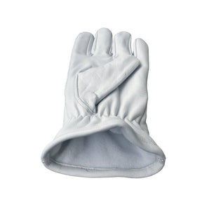 Master Mason Blue Lodge Gloves - White Leather with Square & Compass G - Bricks Masons