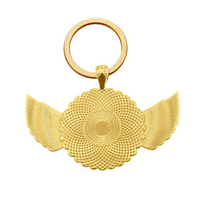 Master Mason Blue Lodge Keychain - I always Look To The East Gold & Silver Color - Bricks Masons