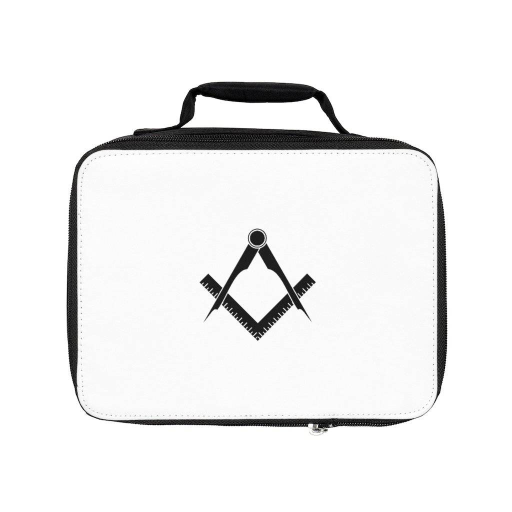 Master Mason Blue Lodge Lunch Bag - Square & Compass in Black - Bricks Masons