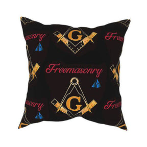 Master Mason Blue Lodge Pillowcase - Square and Compass With G - Bricks Masons