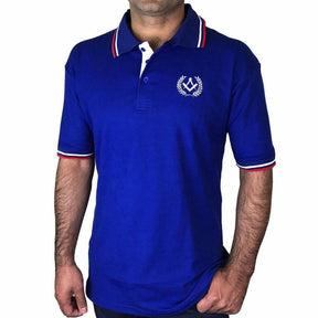 Master Mason Blue Lodge Polo Shirt - Black, Grey, Blue - Bricks Masons