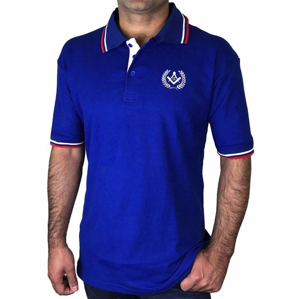 Master Mason Blue Lodge Polo Shirt - Various Colors Square & Compass G - Bricks Masons