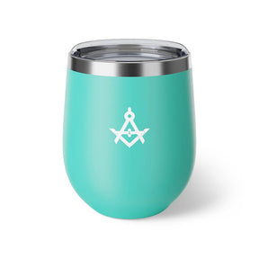 Master Mason Blue Lodge Vacuum Cup - 12oz Square & Compass G - Bricks Masons