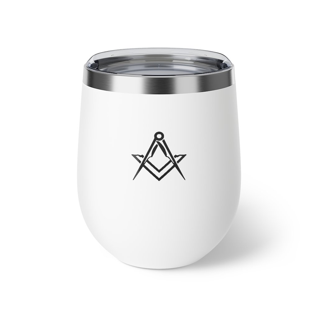 Master Mason Blue Lodge Vacuum Cup - Square & Compass 12oz - Bricks Masons