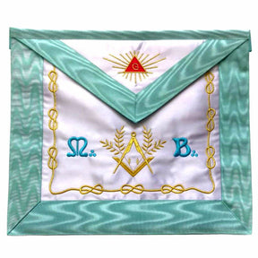 Master Mason French Rite Apron - Silk & Moire - Bricks Masons