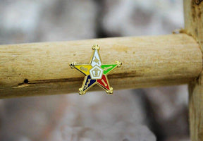OES Lapel Pin - Gold Metal - Bricks Masons