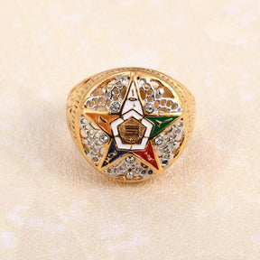 OES Ring - Golden - Bricks Masons