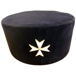 Order of Malta Crown Cap - Black with Silver Badge - Bricks Masons