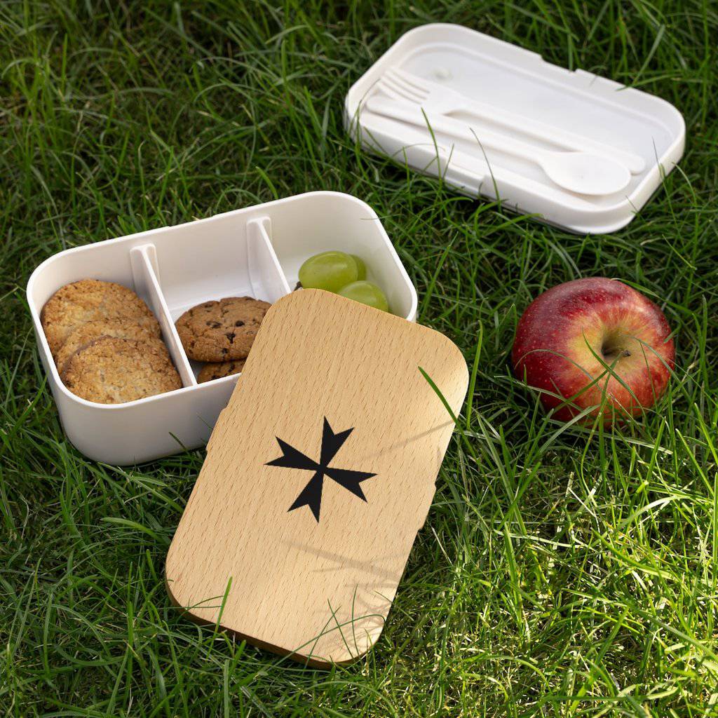 Order Of Malta Lunch Box - Wooden Lid - Bricks Masons