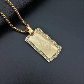 Master Mason Blue Lodge Necklace - Stainless Steel Gold&Silver