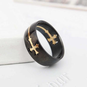 Knights Templar Commandery Ring - Cross Gold & Silver