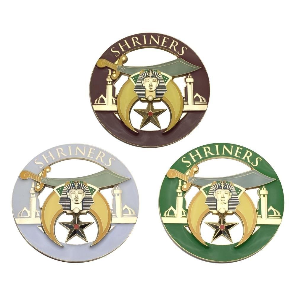 Shriners Car Emblem - Different colors Medallion