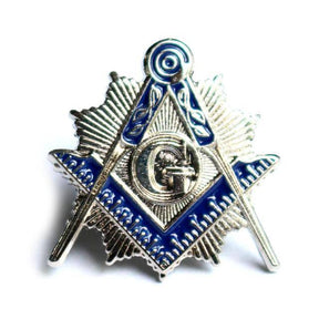 Master Mason Blue Lodge Lapel Pin - Blue Compass And Square G