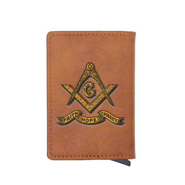 Master Mason Blue Lodge Wallet - Compass And Square G and Credit Card Holder (4 colors)