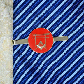 Master Mason Blue Lodge Tie Bar - Japan Shrine Torii SAGAMIHARA