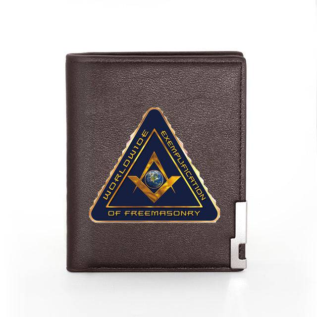 Master Mason Blue Lodge Wallet - Worldwide Exemplification Of Freemasonry Black & Brown