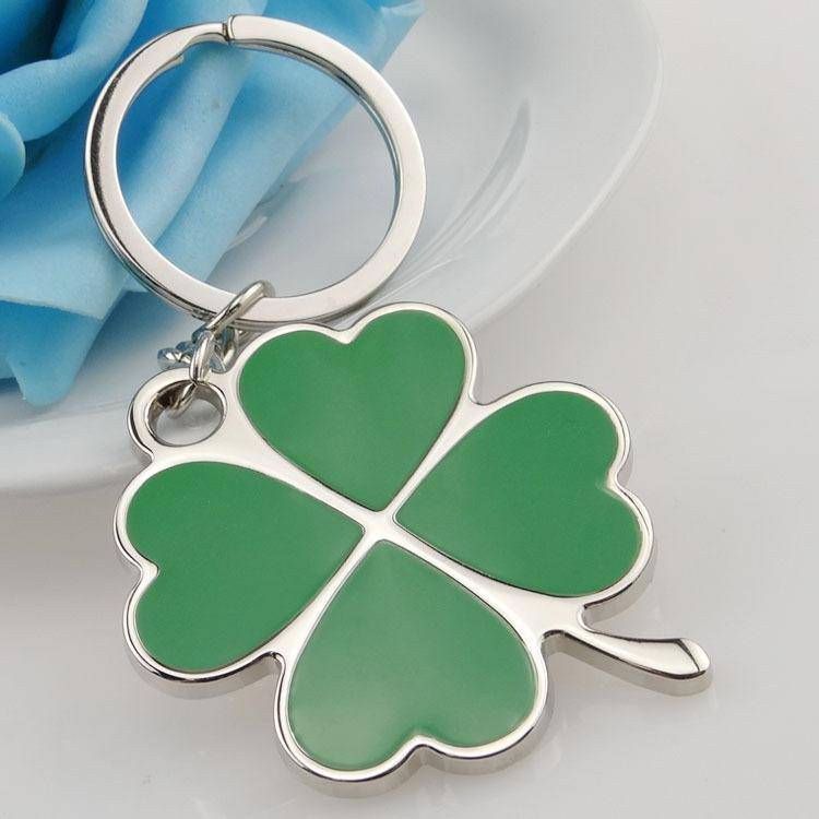 Masonic Green Leaf Keychain - Stainless