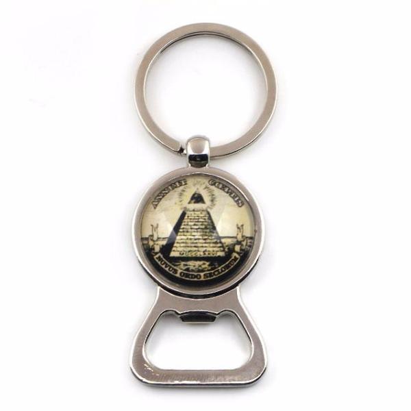 Masonic Keychain - ANNUIT COEPTIS With Bottle Opener