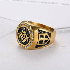 Knights Templar Commandery Ring - Zirconia