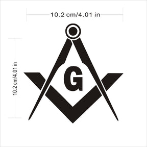 Master Mason Blue Lodge Sticker Decal - Square Compass Car