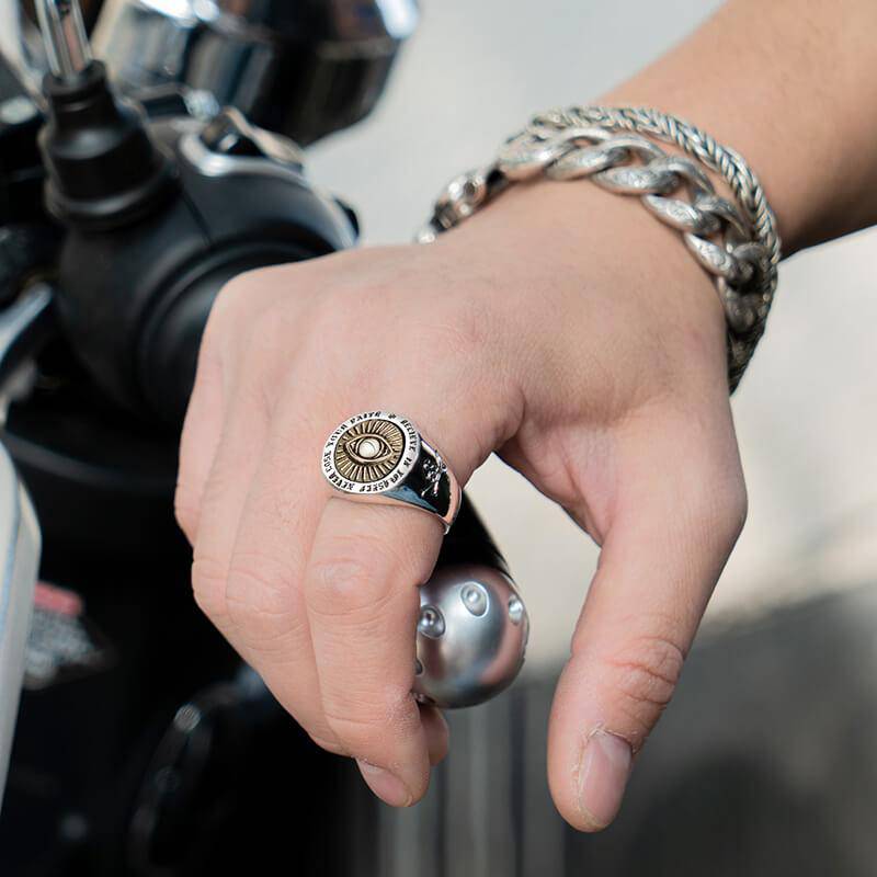 Eye Of Providence Ring - Resizable Silver