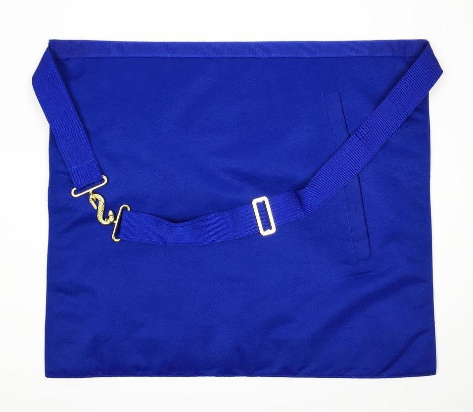 Provincial English Regulation Apron - White & Royal Blue - Bricks Masons