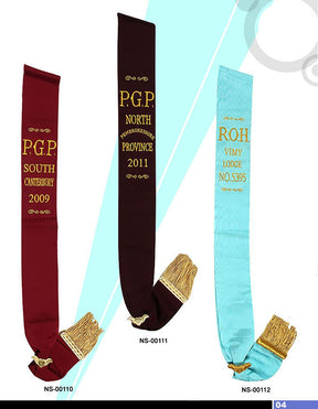 R.A.O.B. Sash - Various Degrees - Bricks Masons