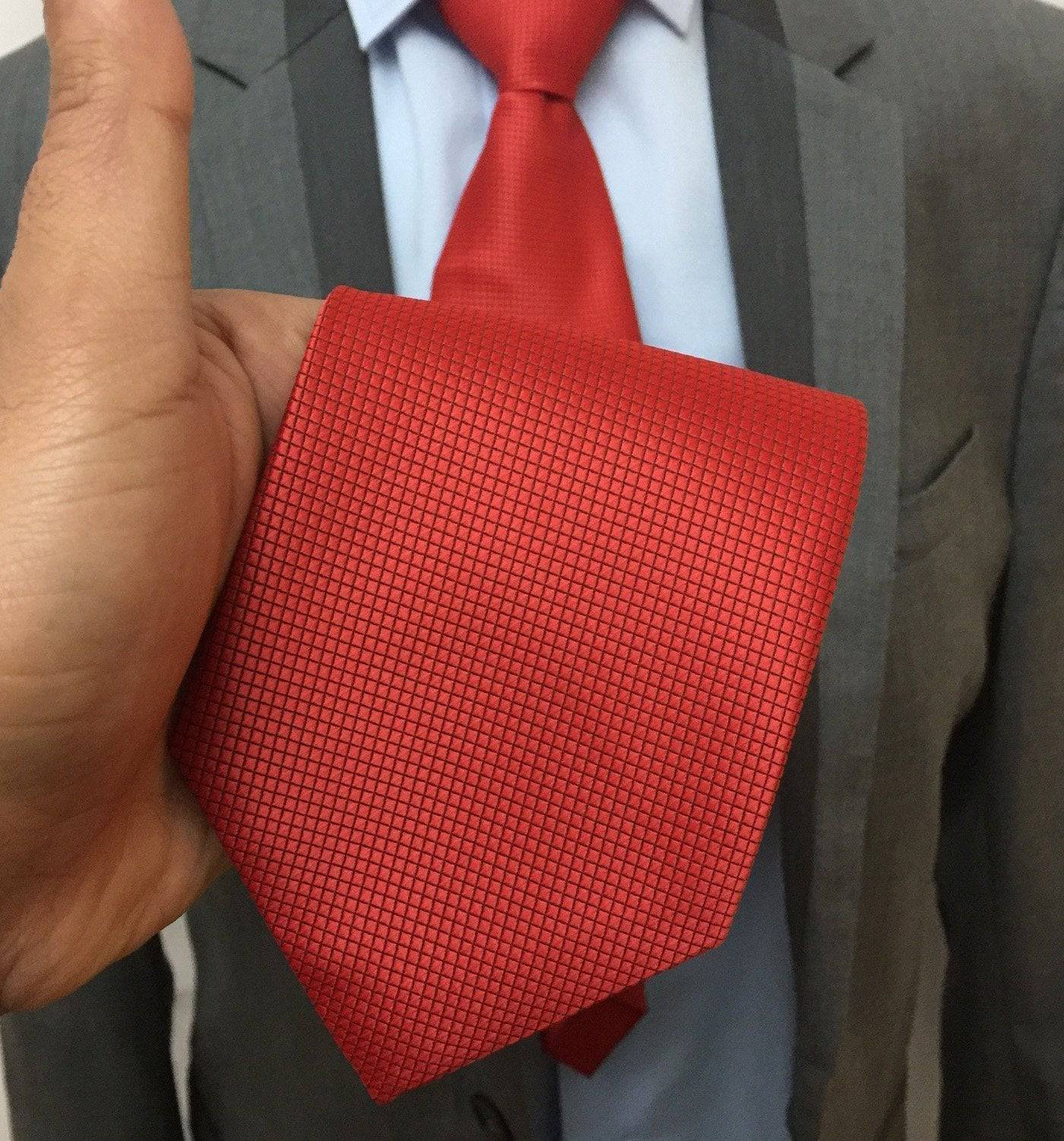 Royal Arch Chapter Necktie - Red Silk Gold Embroidered Logo - Bricks Masons