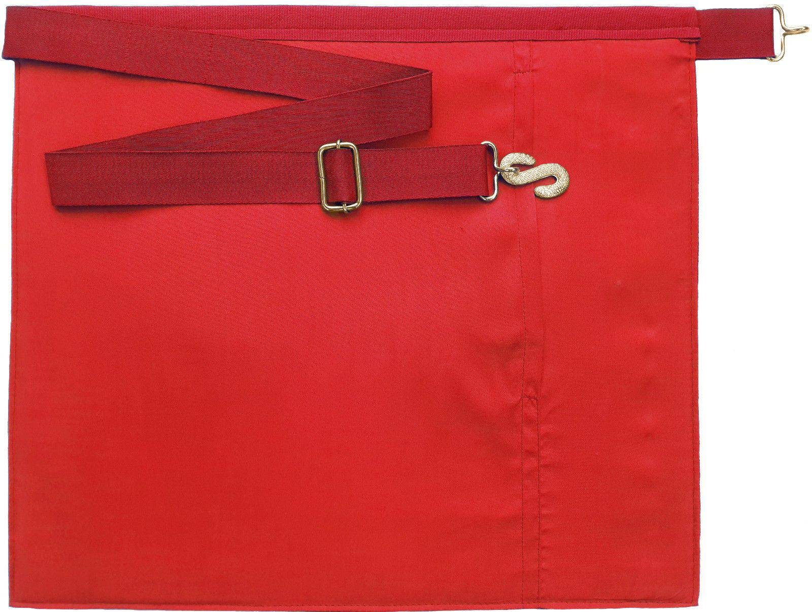 Past High Priest Royal Arch Chapter Apron - Red with Gold Braid