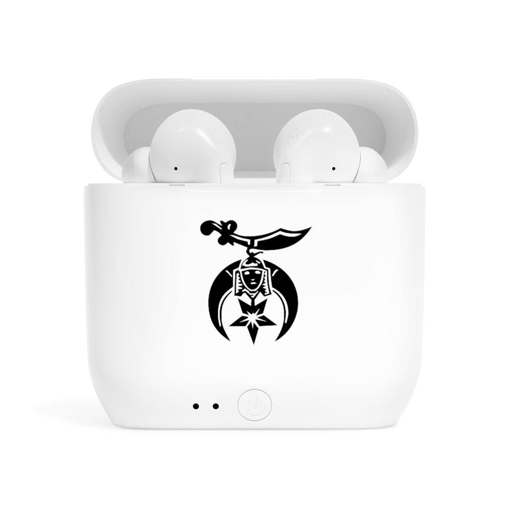 Shriners Earbud - White - Bricks Masons