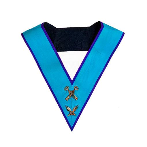 Treasurer Memphis Misraim Officer Collar - Hand Embroidery - Bricks Masons