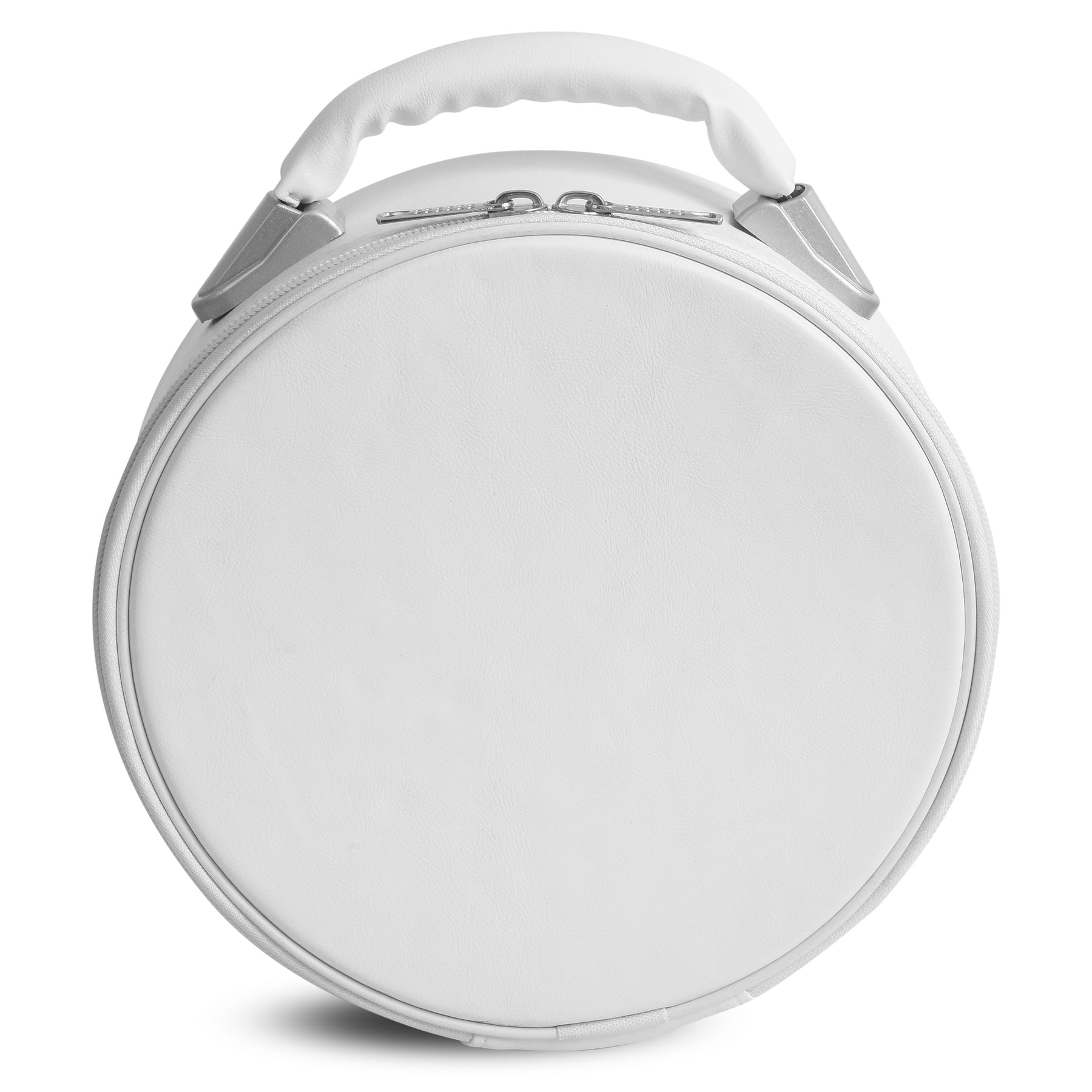 Masonic Crown Cap Case - Imitation White Leather With Solid Handle - Bricks Masons