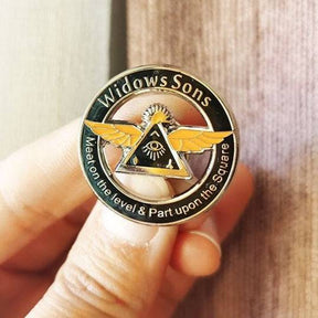 Widows Sons Lapel Pin - Metal 27mm - Bricks Masons