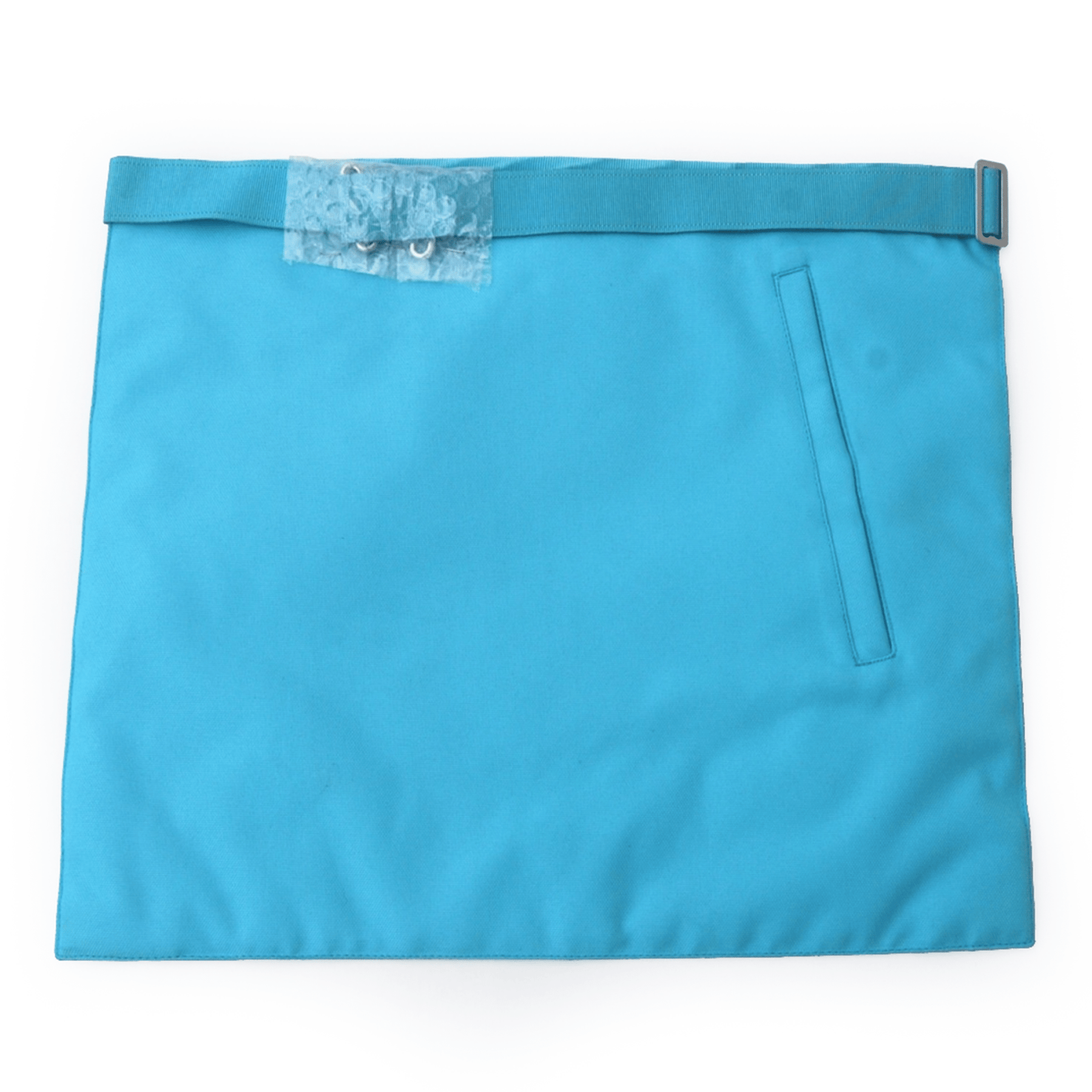 Worshipful Master Craft English Regulation Apron - White & Turquoise Moire - Bricks Masons