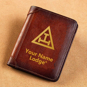 Royal Arch Chapter Wallet - Brown Leather - Bricks Masons