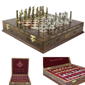 Widows Sons Chess Set - Hand Workmanship Patterns - Bricks Masons