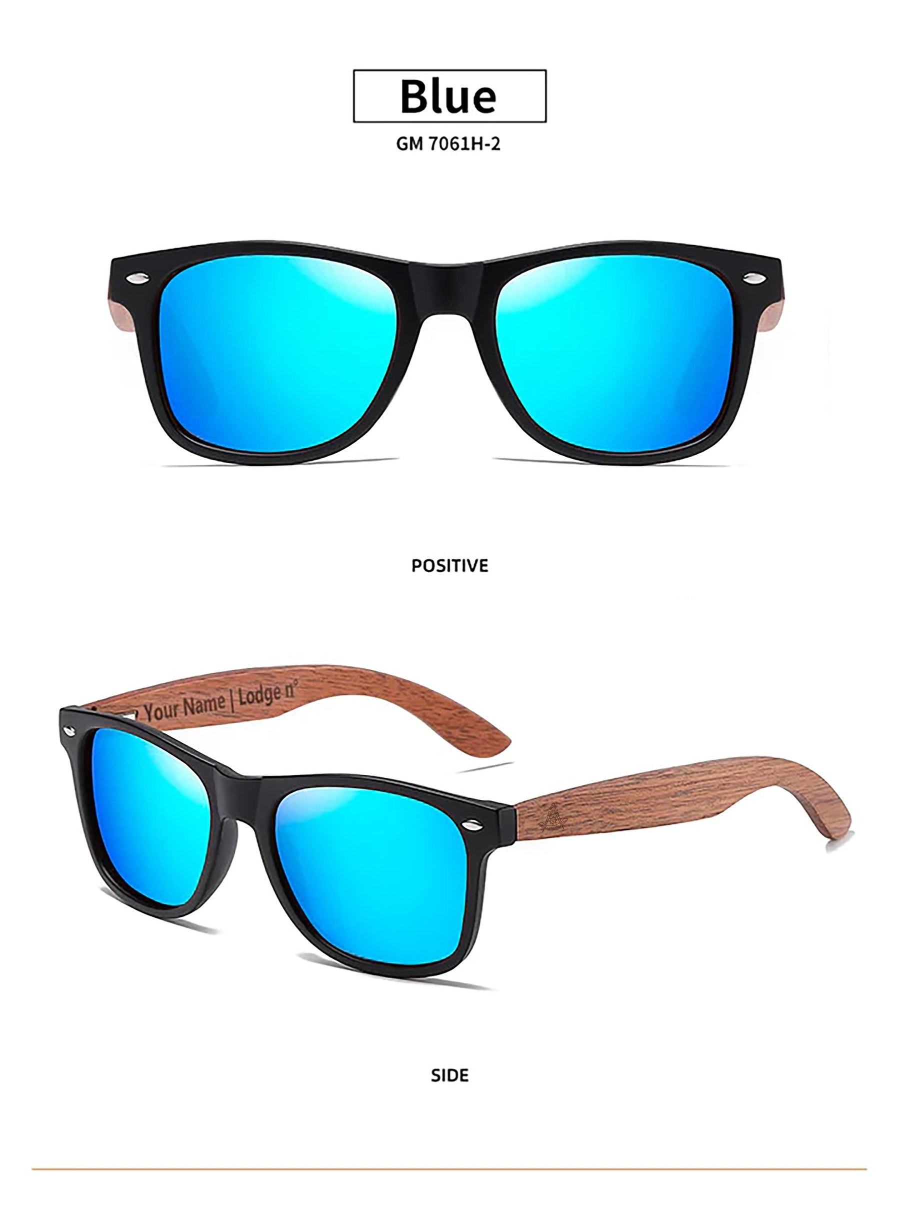 Past Master Blue Lodge California Regulation Sunglasses - UV Protection - Bricks Masons