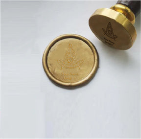 Past Master Blue Lodge California Regulation Wax Seal Stamp - Various Sizes - Bricks Masons