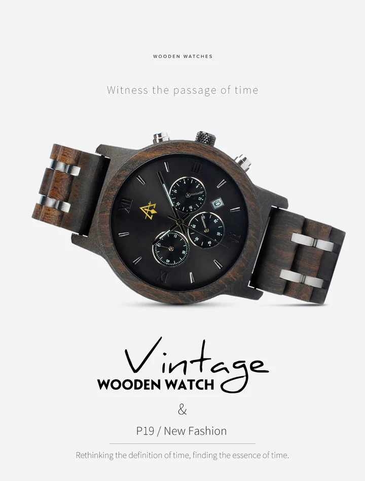 Council Wristwatch - Various Wood Colors - Bricks Masons