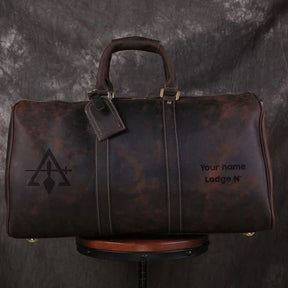 Council Travel Bag - Genuine Vintage Leather - Bricks Masons