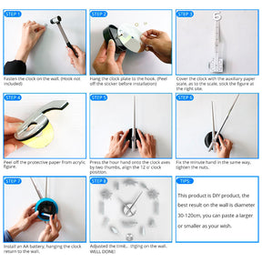 32nd Degree Scottish Rite Clock - Wings Down Frameless Design - Bricks Masons