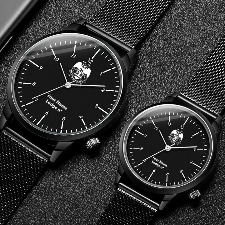 32nd Degree Scottish Rite Wristwatch - Wings Down Various Colors - Bricks Masons