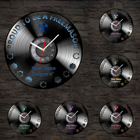 33rd Degree Scottish Rite Clock - Wings Down Vinyl Record - Bricks Masons