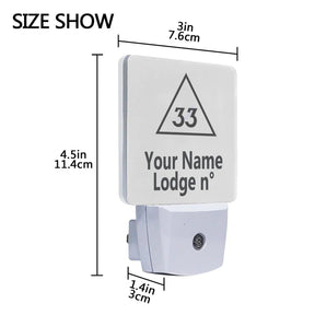 33rd Degree Scottish Rite LED Sign - 2 Pieces Plug-in - Bricks Masons