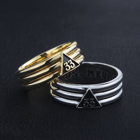 33rd Degree Scottish Rite Ring - Sterling Silver - Bricks Masons