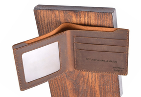 Council Wallet - Genuine Leather Bifold - Bricks Masons