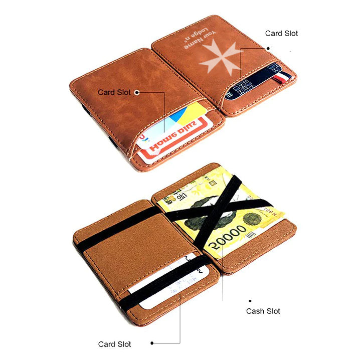 Order Of Malta Commandery Wallet - Black & Brown - Bricks Masons