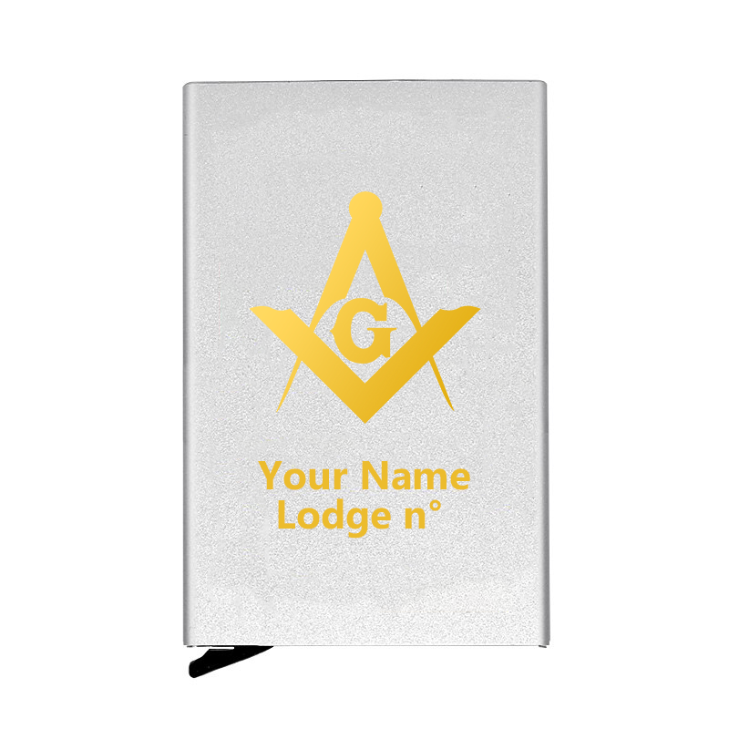 Master Mason Blue Lodge Credit Card Holder - Various Colors - Bricks Masons