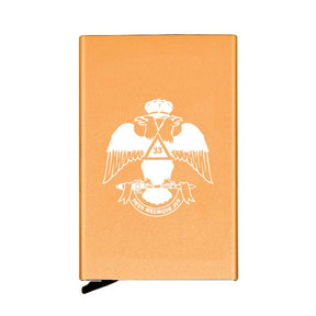 33rd Degree Scottish Rite Credit Card Holder - Wings Down Various Colors - Bricks Masons