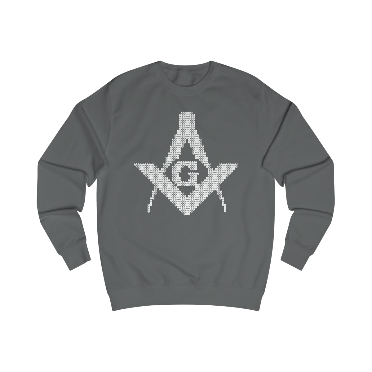 Master Mason Blue Lodge Sweatshirt - Black Christmas Ugly Square and Compass G - Bricks Masons